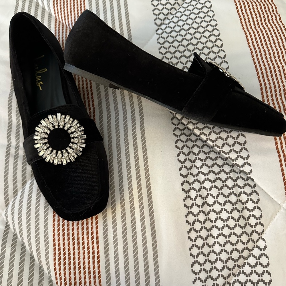 Lulu Loafers with Silver Embellishment- NEW never worn - Picture 5 of 5